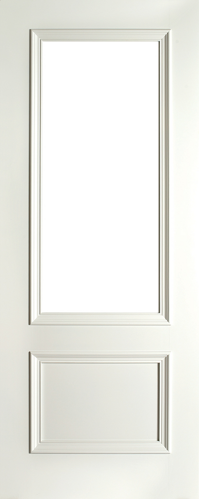 6'8" X 2'10" Milan 1 Lite White Premium Primed Door - Unglazed