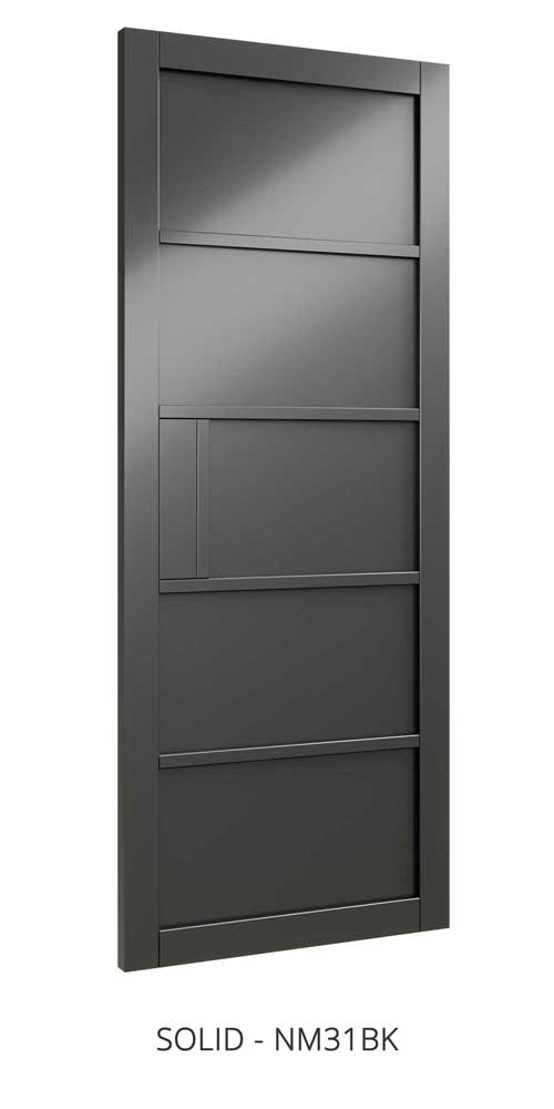 6' 6" X 2' 6" Nm31 Solid Black Deanta Door