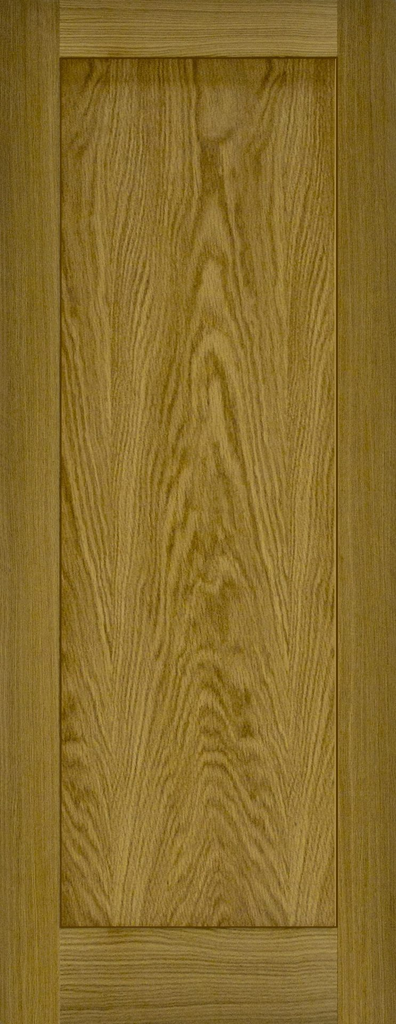 6'8" X 2'8" Contract 1 Panel Oak Varnished Door