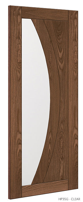 6' 8" X  2' 8" Hp35g Frosted Glass Walnut Deanta Door