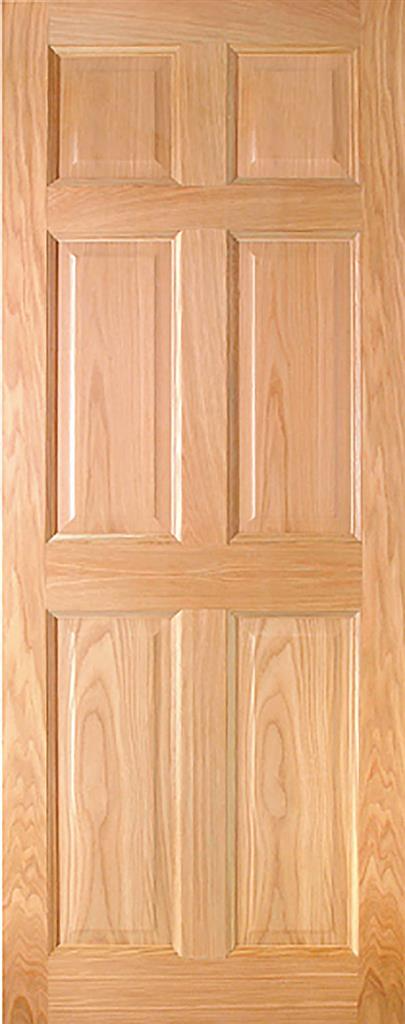 6' 6" X 2' 6" Picton Hartford Door White Oak - 6panel - Pre-finished