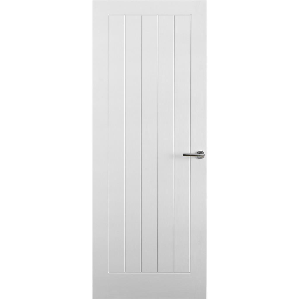 6' 8" X 2' 10" B&g White Primed Savannah Sheeted Style - Pre-finished - Fd30 Fire Door