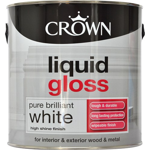 2 1/2 Litre Crown Liquid Gloss Pure Brilliant White