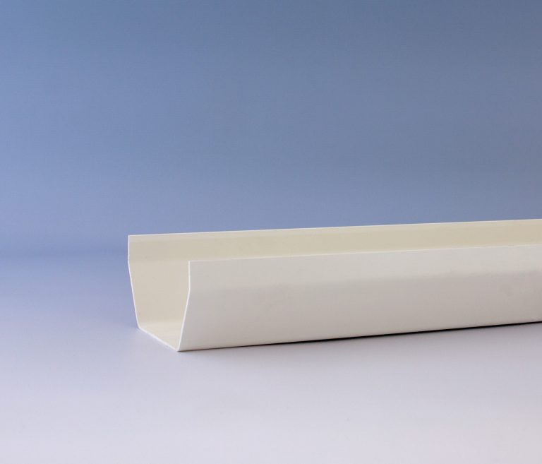 4mtr Lth 114mm White Sq Flo Gutter