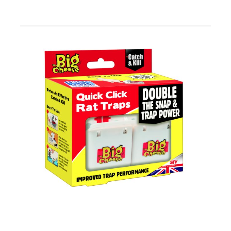 Big Cheese Quick Click Rat Trap 3 Pack