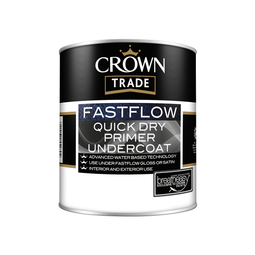 2.5 Lt Crown Trade Fast Flow Undercoat Brilliant White - Quick Drying