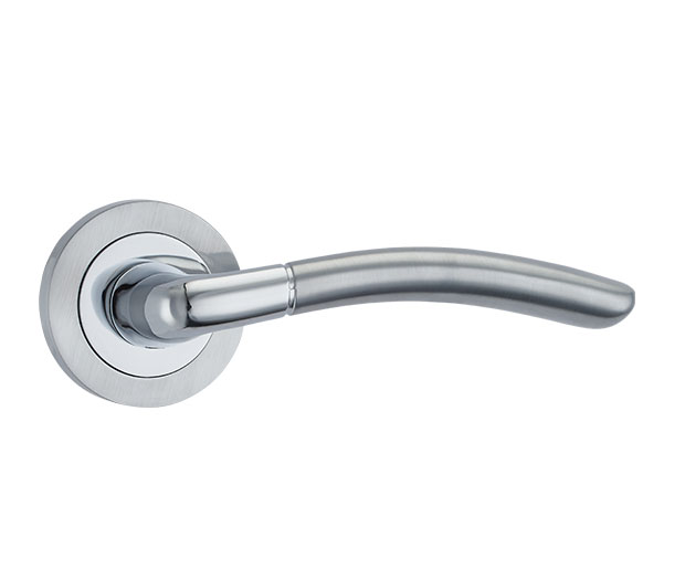 Fortessa Contempo Amalfi Lockset Satin / Polished Chrome - Lockset