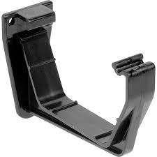 114mm Sq Flo Black Gutter Bracket