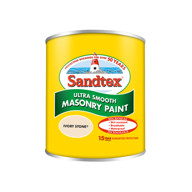 Sandtex Smooth Masonry Ivory Stone 150ml