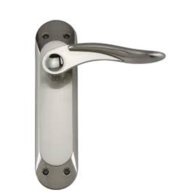 Doorworks Liffey Chrome / Satin Lockset Lever On Plate